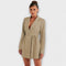 Vestido blazer com decote em V - | Benedita Lisboa