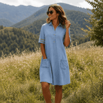 Vestido Bretanha™ | Silhueta Perfeita em Denim - Robes | Benedita Lisboa