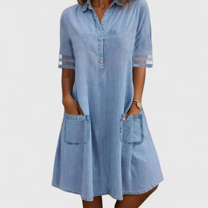Vestido Bretanha™ | Silhueta Perfeita em Denim - Robes | Benedita Lisboa