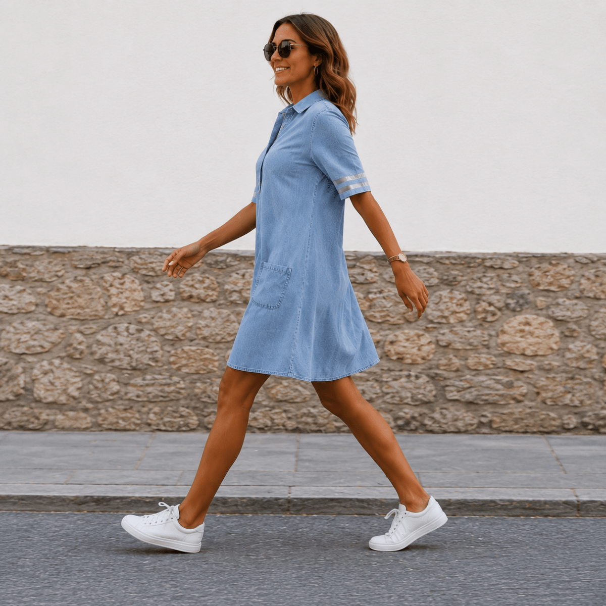 Vestido Bretanha™ | Silhueta Perfeita em Denim - Robes | Benedita Lisboa