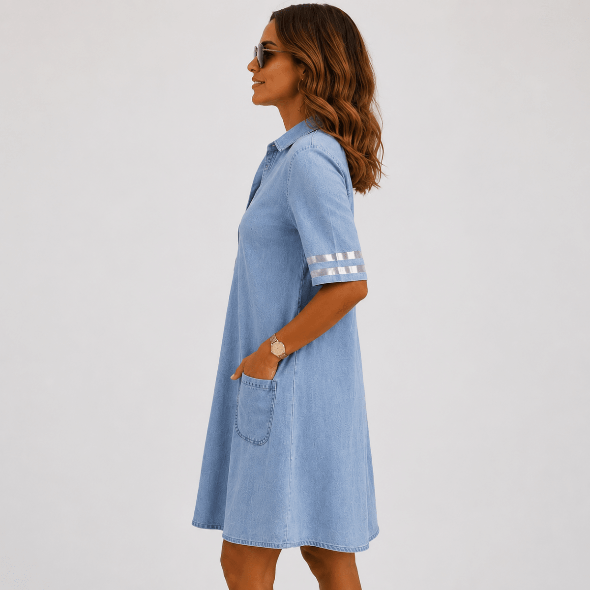 Vestido Bretanha™ | Silhueta Perfeita em Denim - Robes | Benedita Lisboa
