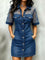Vestido Camisa de Jeans com Renda e Malha para Mulheres - | Benedita Lisboa