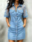 Vestido Camisa de Jeans com Renda e Malha para Mulheres - | Benedita Lisboa