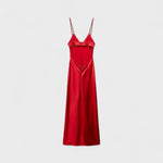 Vestido carmesim™ | Corte minimalista e elegante - | Benedita Lisboa