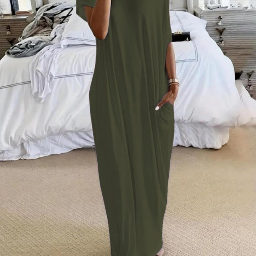 Vestido Casual Assimétrico Oversized de Ombro Descido - | Benedita Lisboa