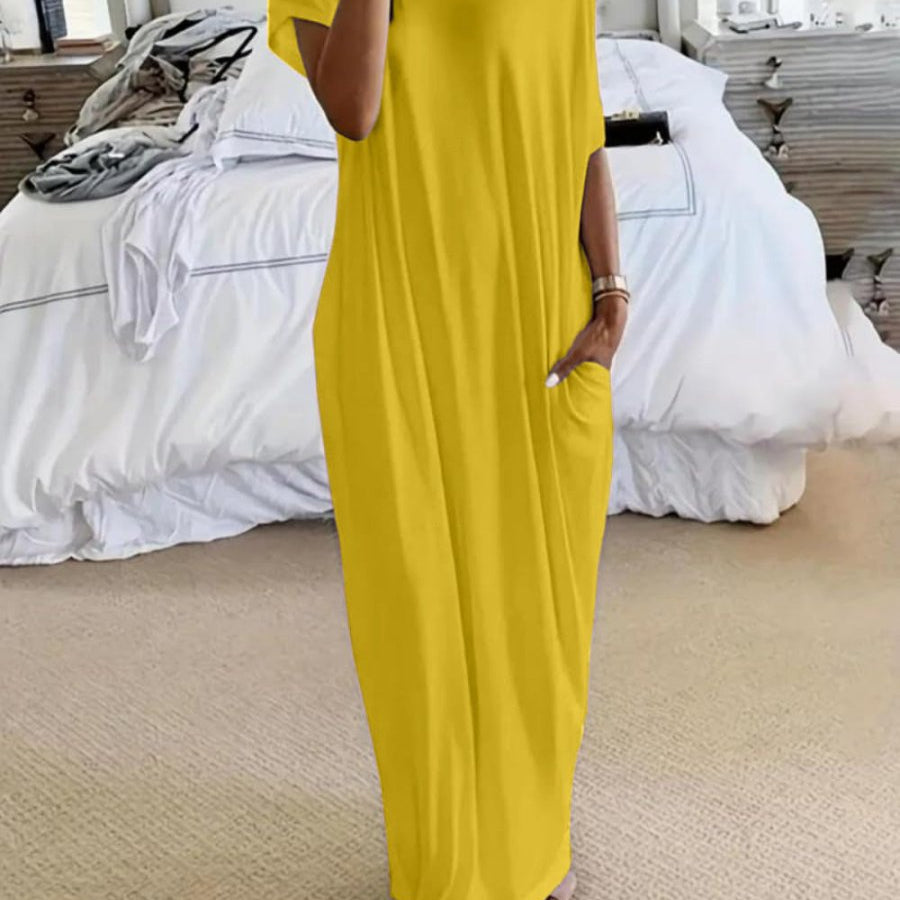 Vestido Casual Assimétrico Oversized de Ombro Descido - | Benedita Lisboa