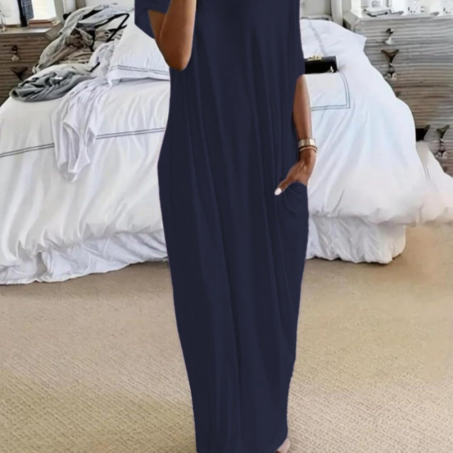 Vestido Casual Assimétrico Oversized de Ombro Descido - | Benedita Lisboa
