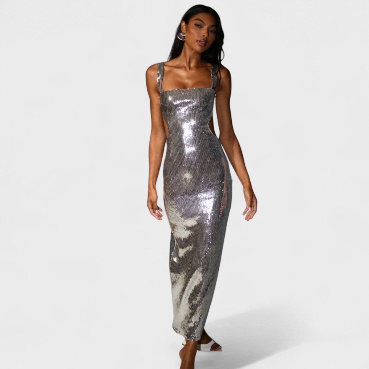 Vestido de gala Sparkle Silver™ | Edição de noite - | Benedita Lisboa