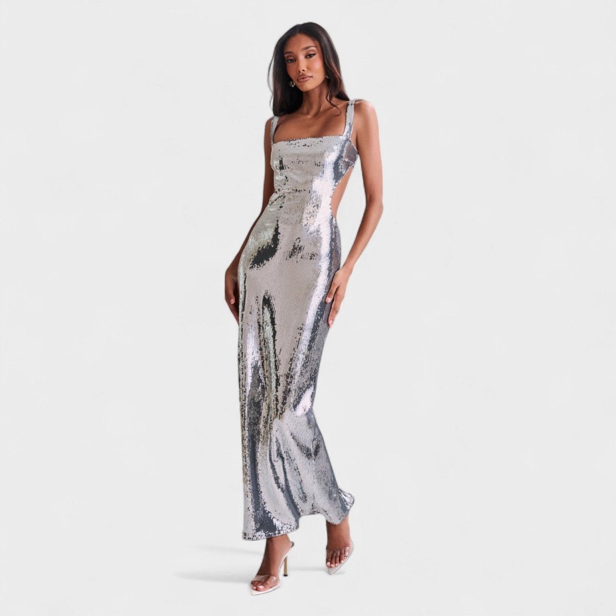 Vestido de gala Sparkle Silver™ | Edição de noite - | Benedita Lisboa
