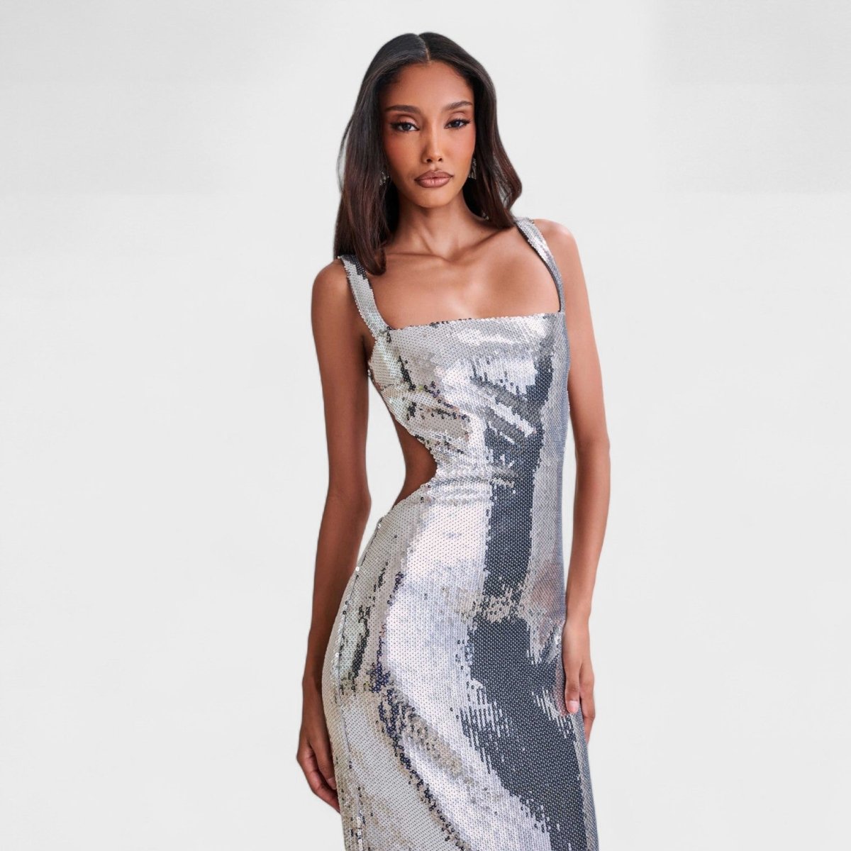 Vestido de gala Sparkle Silver™ | Edição de noite - | Benedita Lisboa
