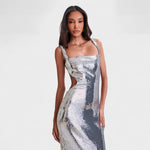 Vestido de gala Sparkle Silver™ | Edição de noite - | Benedita Lisboa