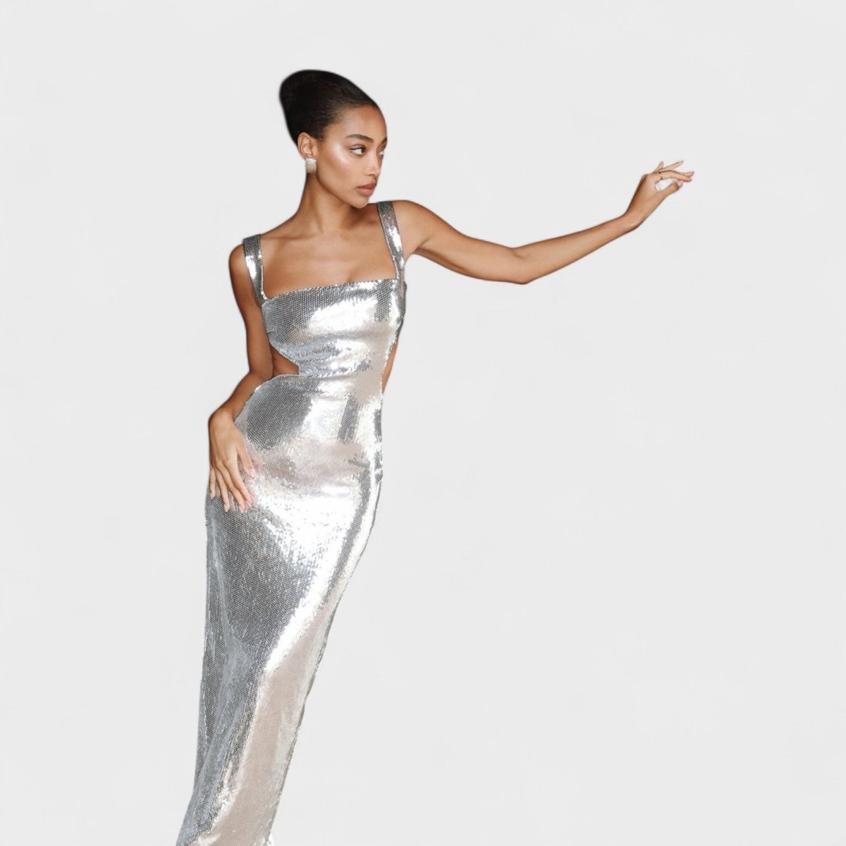 Vestido de gala Sparkle Silver™ | Edição de noite - | Benedita Lisboa