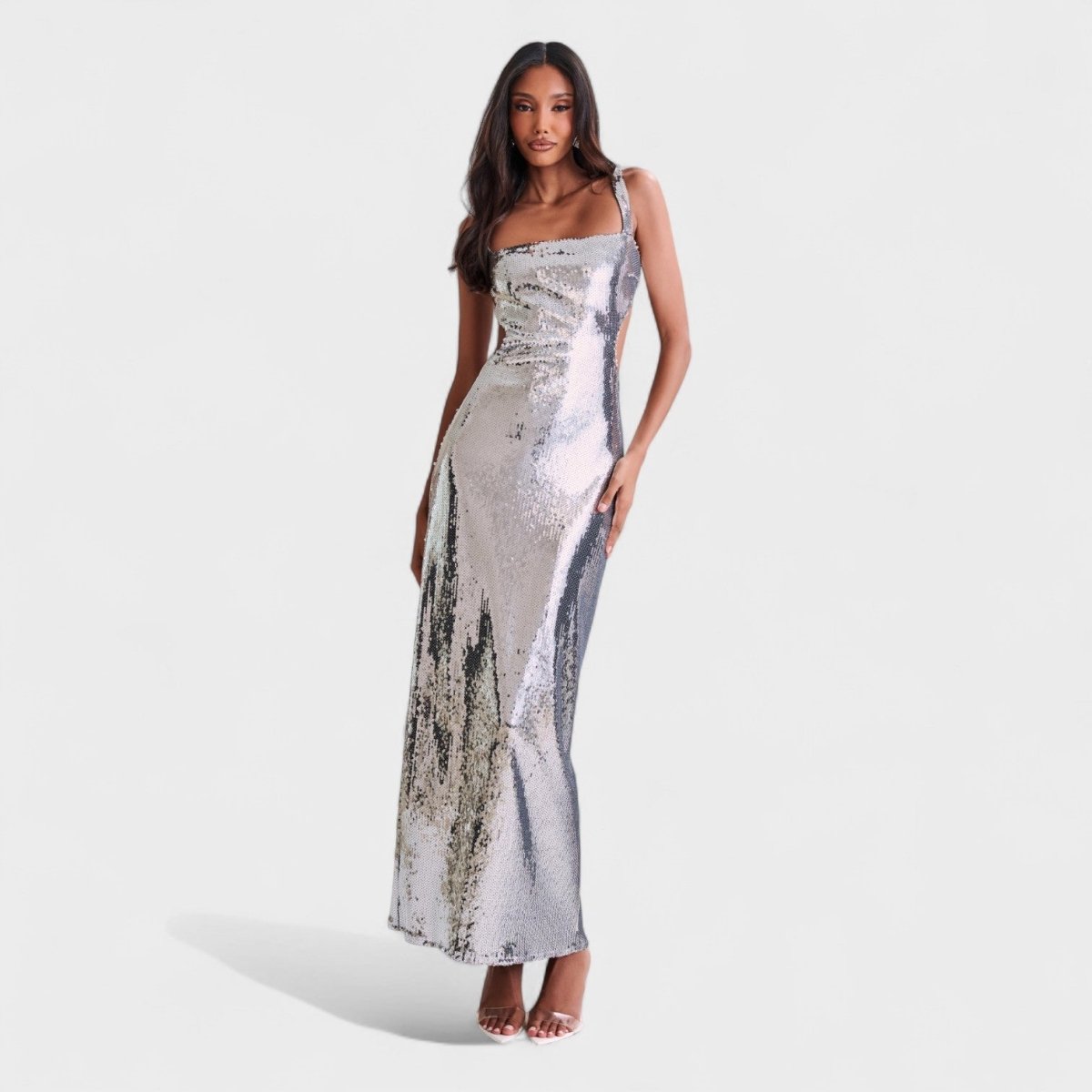 Vestido de gala Sparkle Silver™ | Edição de noite - | Benedita Lisboa