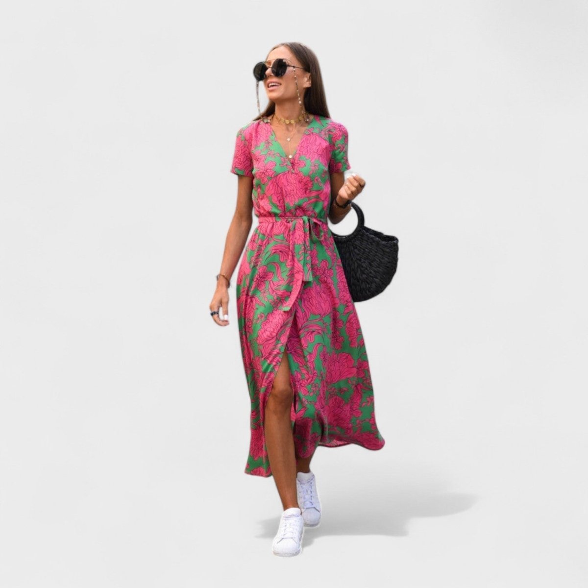 Vestido Lírio Rosa™ | Estilo Boho Chic - | Benedita Lisboa