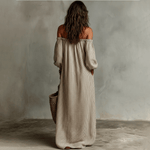 Vestido Maxi Boho Sem Alças Sem Esforço - | Benedita Lisboa