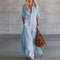 Vestido Maxi Casual de Camisa com Botões e Bolsos - | Benedita Lisboa