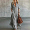Vestido Maxi Casual de Camisa com Botões e Bolsos - | Benedita Lisboa