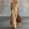 Vestido Maxi Casual de Camisa com Botões e Bolsos - | Benedita Lisboa