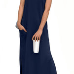 Vestido Maxi Casual Feminino, Largura Solta e Sem Rugas - DRESS | Benedita Lisboa