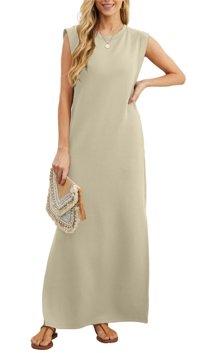 Vestido Maxi Casual Feminino, Largura Solta e Sem Rugas - DRESS | Benedita Lisboa