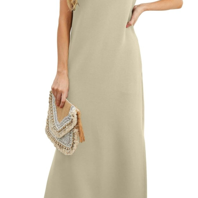 Vestido Maxi Casual Feminino, Largura Solta e Sem Rugas - DRESS | Benedita Lisboa