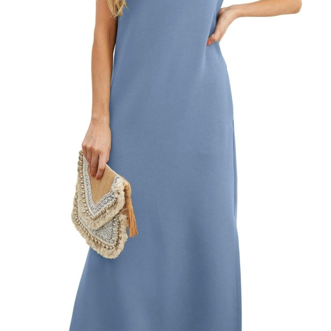 Vestido Maxi Casual Feminino, Largura Solta e Sem Rugas - DRESS | Benedita Lisboa