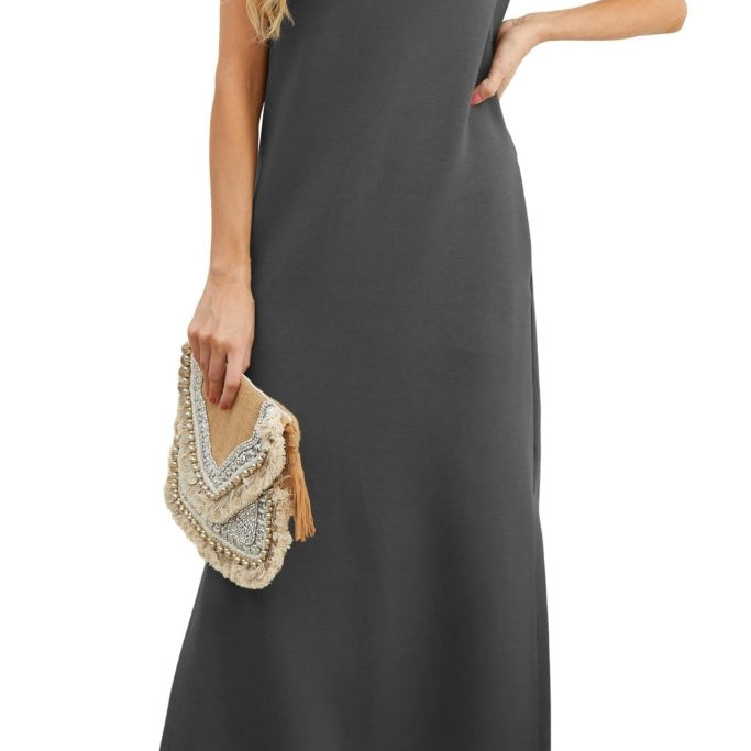 Vestido Maxi Casual Feminino, Largura Solta e Sem Rugas - DRESS | Benedita Lisboa