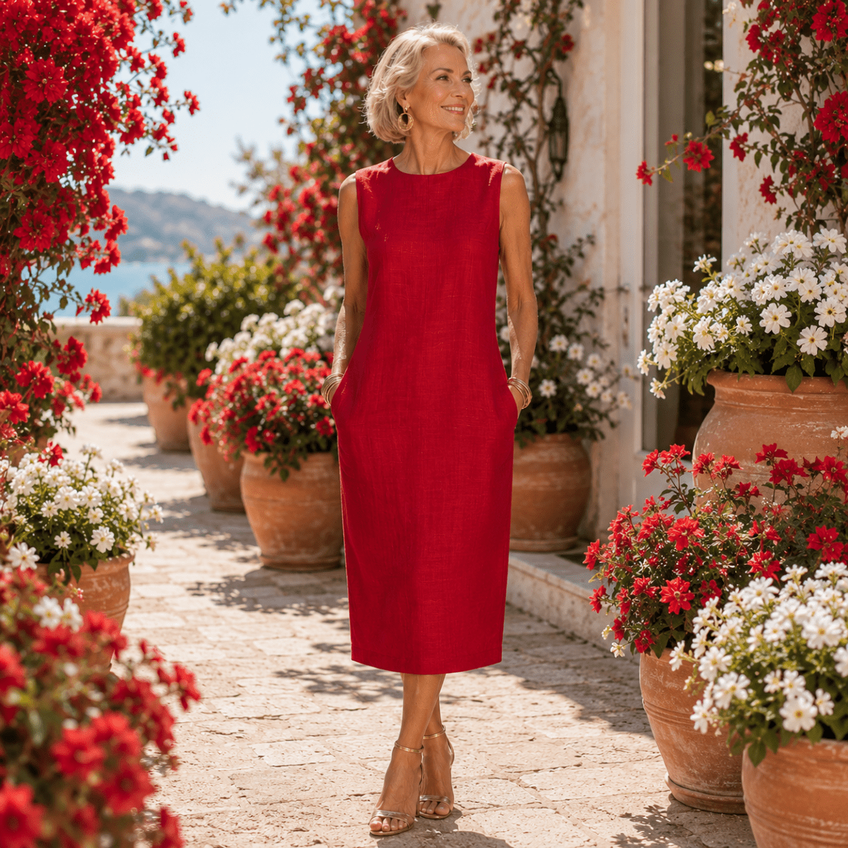 Vestido Midi Maureen™ com bolsos - DRESSES | Benedita Lisboa