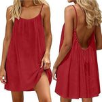 Vestido Mini Cami Sem Costas com Pregas - | Benedita Lisboa