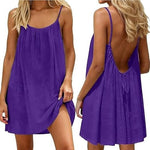 Vestido Mini Cami Sem Costas com Pregas - | Benedita Lisboa