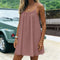 Vestido Mini Cami Sem Costas com Pregas - | Benedita Lisboa