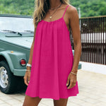 Vestido Mini Cami Sem Costas com Pregas - | Benedita Lisboa