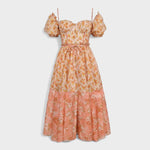 Vestido Valentina Floral Coral - | Benedita Lisboa