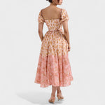 Vestido Valentina Floral Coral - | Benedita Lisboa