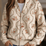 Vivienne™ | Estampado Delicado de Flores Trepadeiras em Creme - | Benedita Lisboa