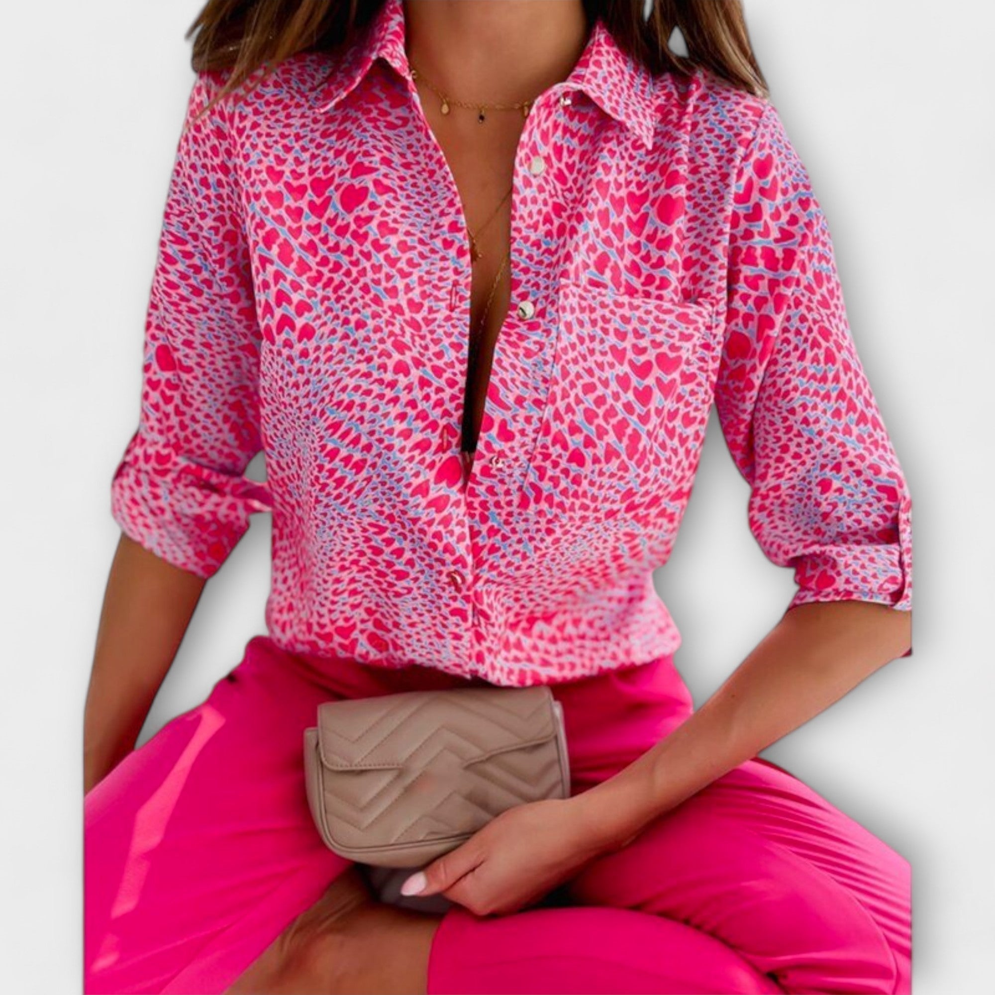 Romina™ | Blusa de gola clássica