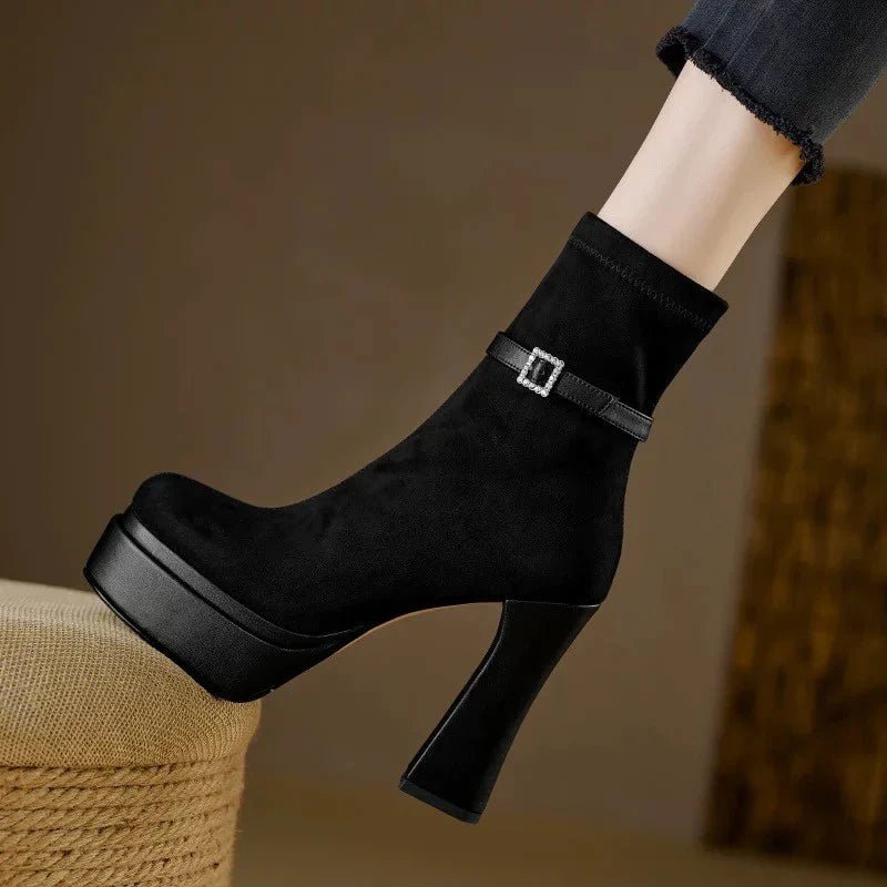 Yanete™ | Botas de plataforma de luxo com conforto e estilo em cada passo - | Benedita Lisboa
