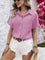 Zandra™ | Blusa de Botão de Manga Curta Confortável - Blouse | Benedita Lisboa