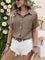 Zandra™ | Blusa de Botão de Manga Curta Confortável - Blouse | Benedita Lisboa