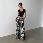 Zebra™ | Calças Largas Estampadas - 0 | Benedita Lisboa