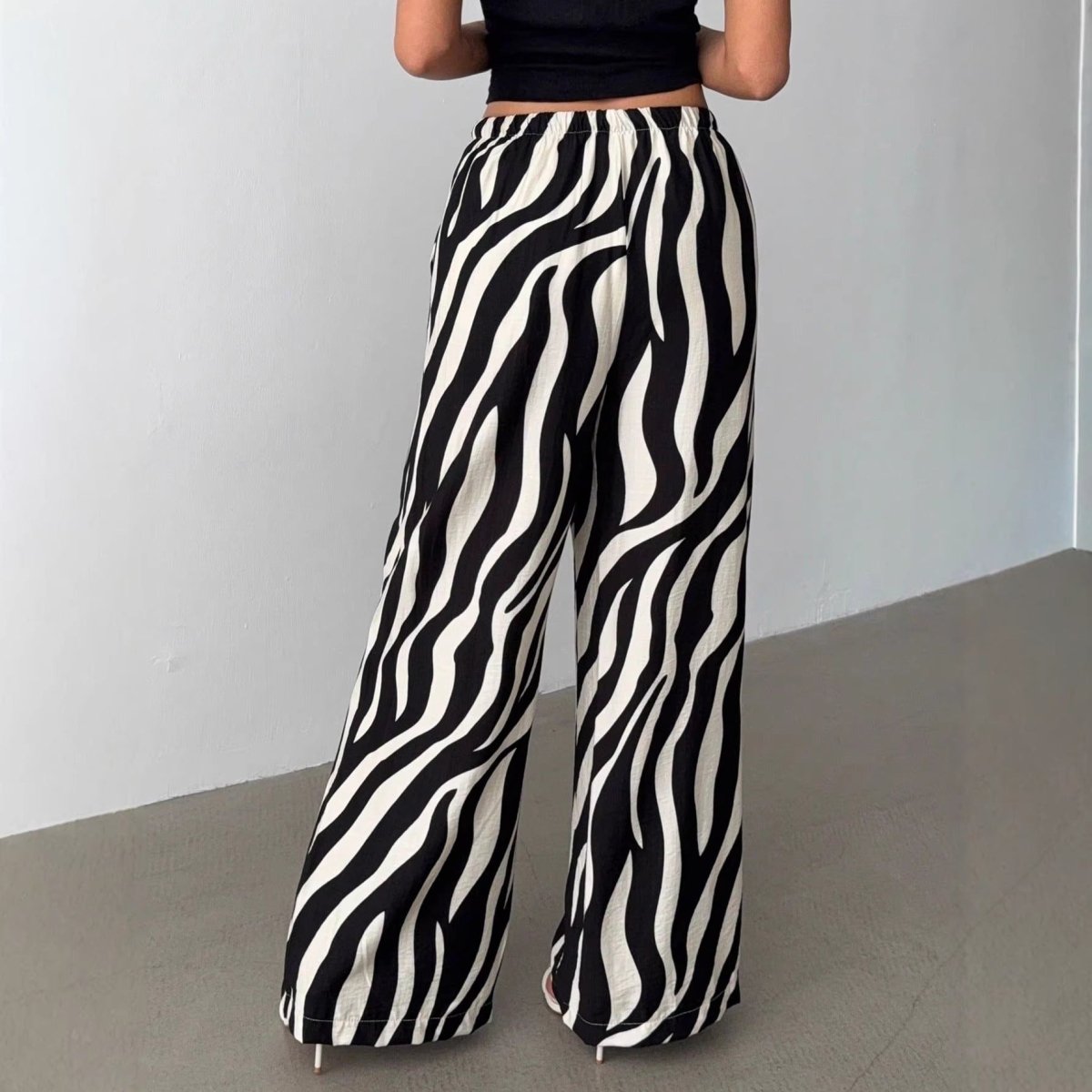 Zebra™ | Calças Largas Estampadas - 0 | Benedita Lisboa