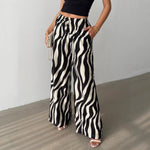 Zebra™ | Calças Largas Estampadas - 0 | Benedita Lisboa