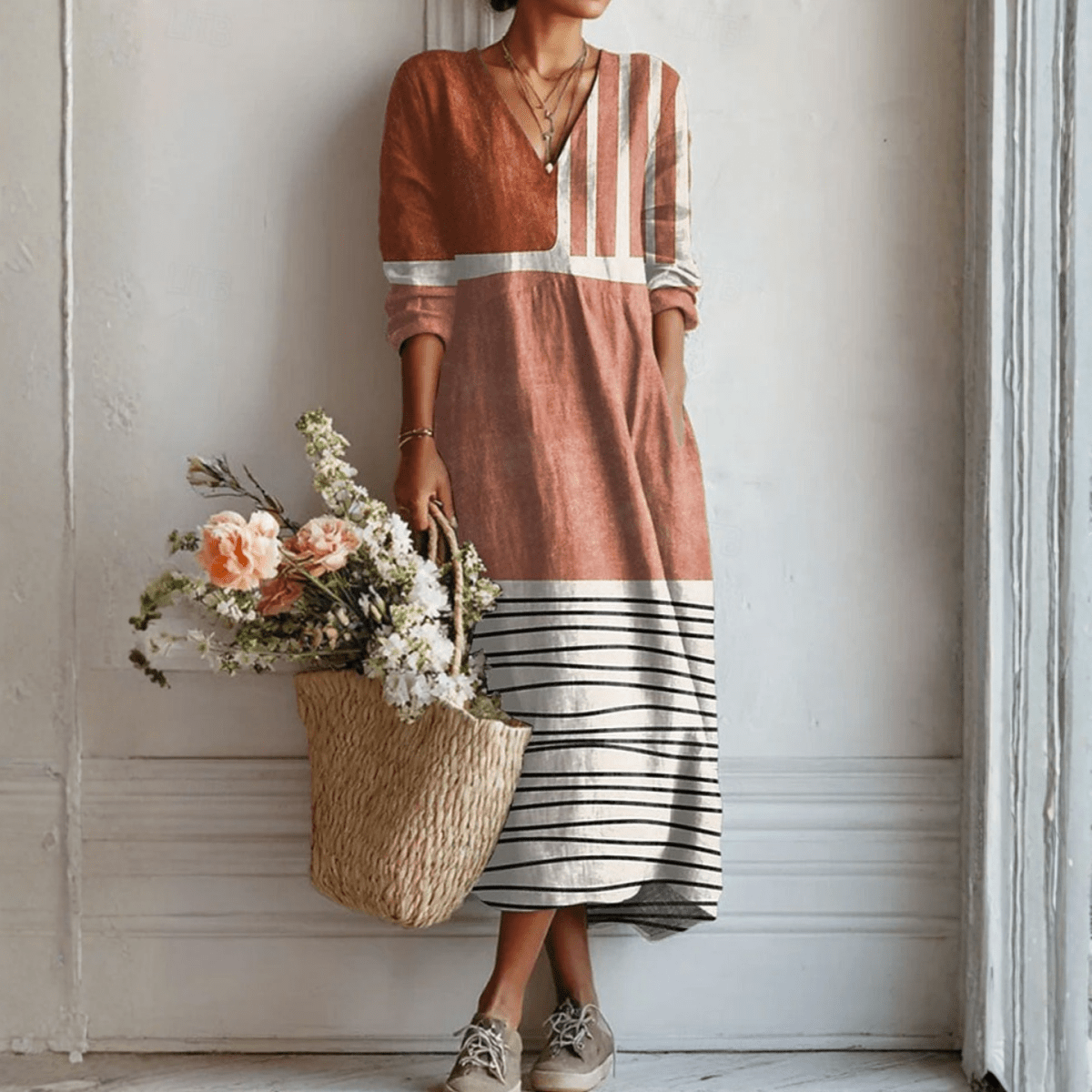 Zoe™ | Vestido Floral Confortável - Vestido | Benedita Lisboa